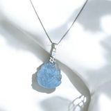  Mặt dây chuyền hồ ly aquamarine 