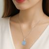  Mặt dây chuyền hồ ly aquamarine 