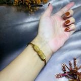  Dây đeo tay lu thống và ngũ điếu thạch anh tóc vàng 