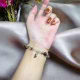  Vòng thạch anh tóc tam tài mix bạc 925 