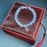  Vòng đá aquamarine mix bạc 925 