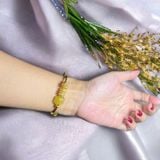  Dây đeo tay cỏ 4 lá và ngũ điếu thạch anh tóc vàng 