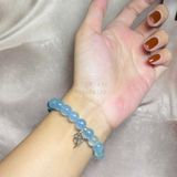  Vòng đá aquamarine mix bạc 925 