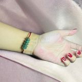 Dây đeo tay ngũ điếu thạch anh dâu tây xanh 
