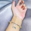  Vòng đá thạch anh tóc vàng mix bạc 925 