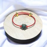  Dây đeo tay cỏ 4 lá thạch anh tóc xanh 