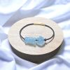Dây đeo tay lu thống và túi tiền Aquamarine