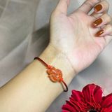  Dây đeo tay hồ ly cẩm thạch huyết 