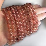  Vòng đá thạch anh tóc nâu đỏ 