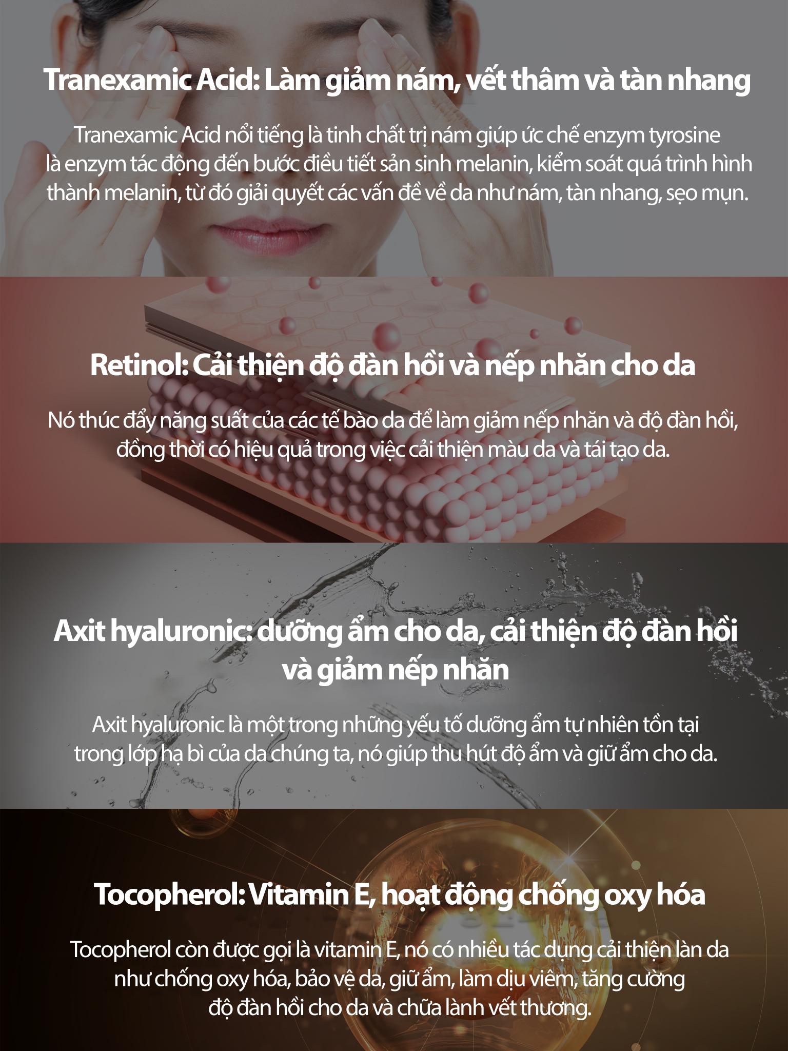  Tinh Chất Làm Trắng Da Từ Sâu Bên Trong Căng Bóng Mịn Màng 