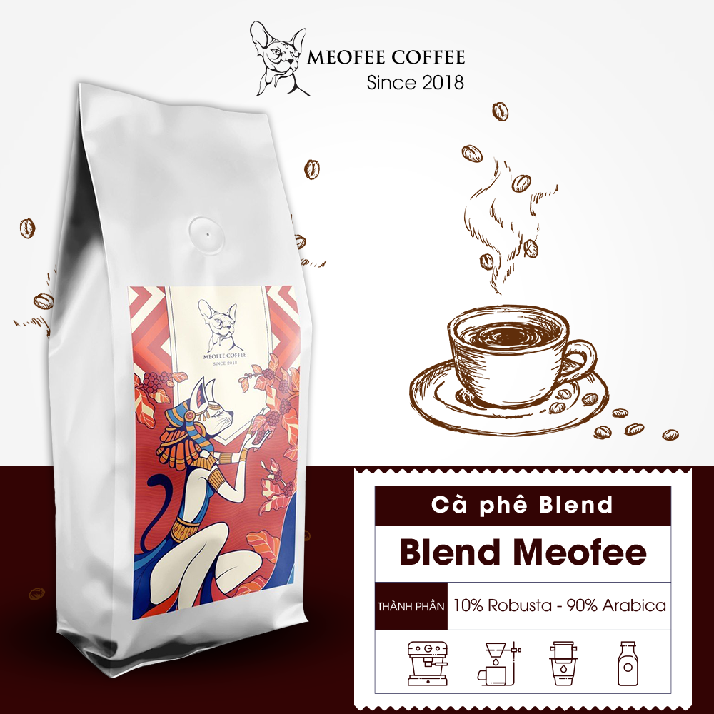  Cà phê Blend Meofee: 10% Robusta - 90% Arabica 