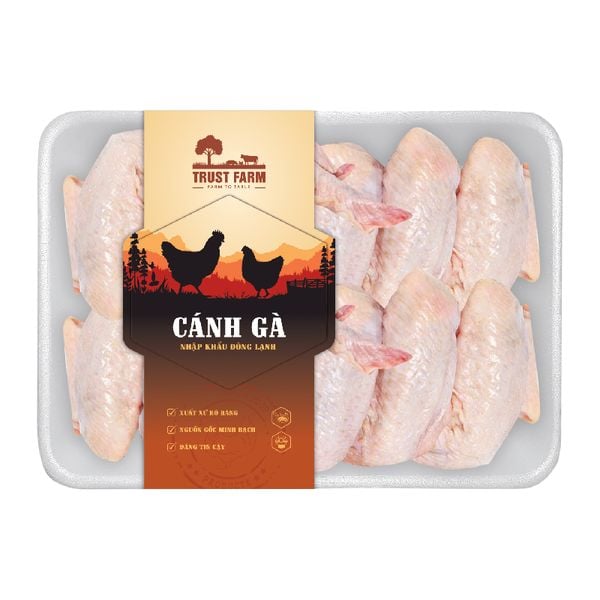  CÁNH GÀ NHẬP KHẨU ĐÔNG LẠNH TRUST FARM (KHAY 500G) - BRAZIL 