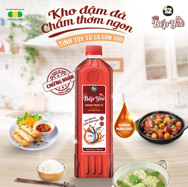  NƯỚC CHẤM BẾP YÊU CÁ CƠM TƯƠI - NGON TRÒN VỊ 800ML 