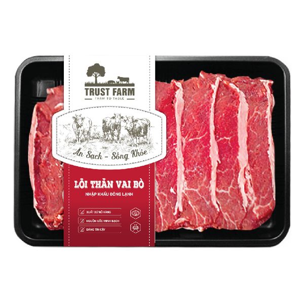  LÕI THĂN VAI BÒ NHẬP KHẨU ĐÔNG LẠNH TRUST FARM (KHAY 300G) - ÚC 