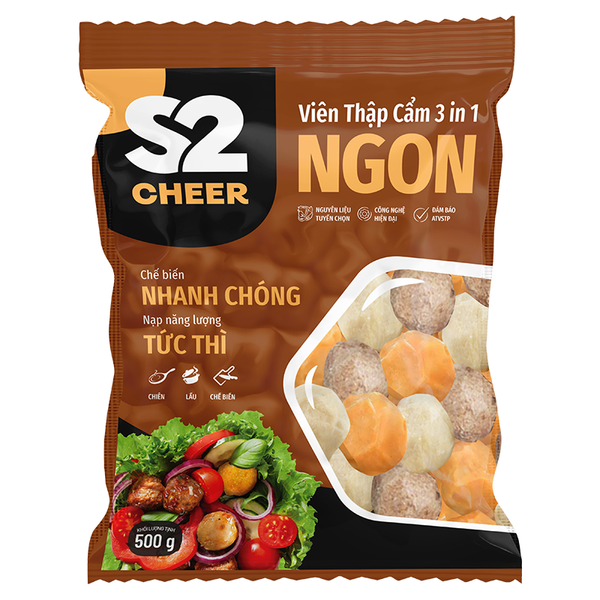  S2 CHEER VIÊN THẬP CẨM 3IN1 NGON - 500G 