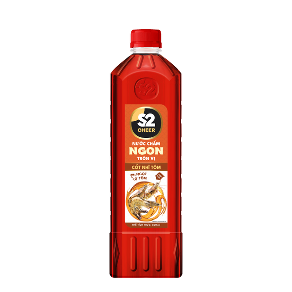 S2 CHEER NƯỚC CHẤM NGON TRÒN VỊ CỐT NHĨ TÔM 800ML 