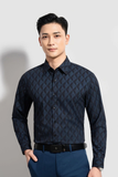 Áo sơ mi dài tay hoạ tiết, (Tím Than Tối, 39) 
