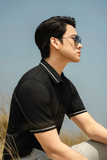  Áo polo thiết kế. (Đen, 39) 