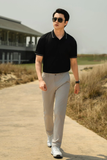  Áo polo thiết kế. (Đen, 39) 