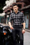  Sơ mi dài tay caro ( Đen,39) 
