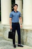  Áo polo hoạ tiết (Xanh, 39) 