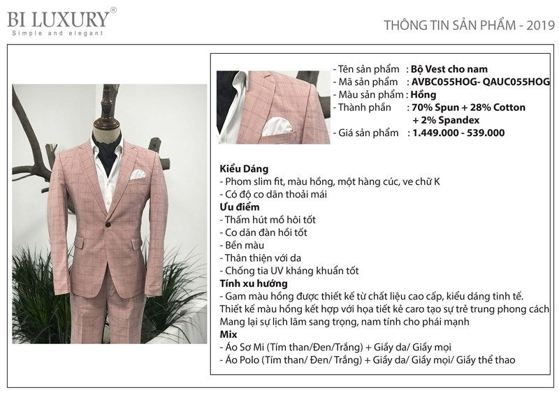  QUẦN ÂU CARO-QV ( Hồng ) 