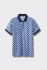  ÁO POLO HỌA TIẾT, XANH DƯƠNG - 8APCH424XAH01 