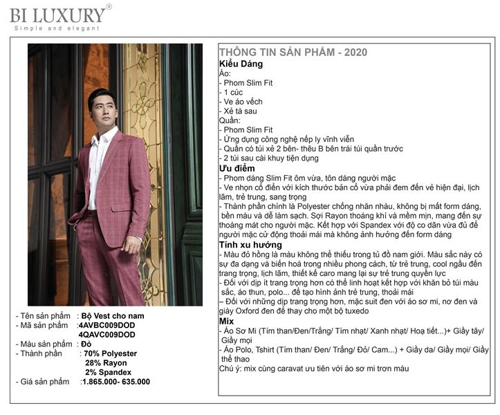  Áo vest caro, (Đỏ đô, 39) 