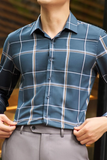  Áo sơ mi dài tay caro, (Xanh Cổ Vịt, 39) 