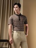  Áo polo hoạ tiết (Nâu đậm, 39) 