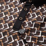  Áo polo hoạ tiết (Nâu đậm, 39) 