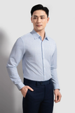  Áo sơ mi dài tay hoạ tiết, (Xanh Nhạt, 39) 