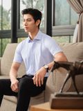  Áo sơ mi cộc tay cơ bản, (Xanh, 39) 