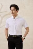  Áo sơ mi cộc tay hoạ tiết, (Trắng, 39) 