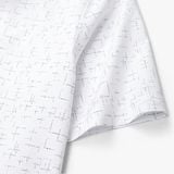  Áo sơ mi cộc tay hoạ tiết, (Trắng, 39) 