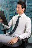  Áo sơ mi dài tay cơ bản, (Trắng, 39) 