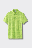  Áo phông có cổ hoạ tiết, (Neon xanh, 39) 