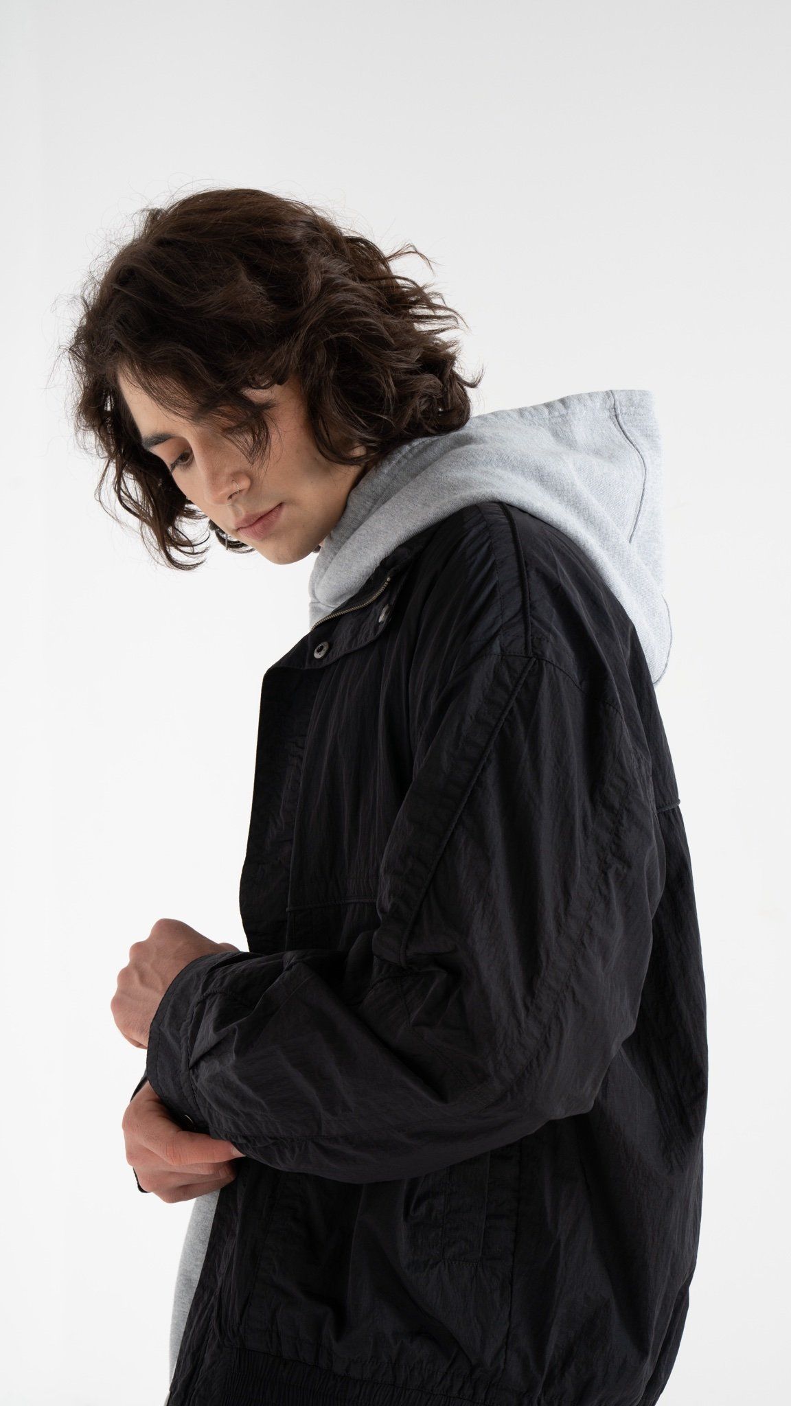  NYLON CARGO JACKET - BLACK 