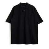  PIQUE POLO POCKET SHIRT - BLACK 