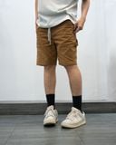  DRAWSTRING WORK SHORTS - BROWN 