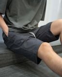  DRAWSTRING WORK SHORTS - DARK GREY 