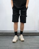  DRAWSTRING WORK SHORTS - BLACK 