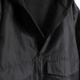  CARGO HOODED BOMBER JACKET - BLACK 