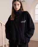  HENLEY SWEATER - BLACK 