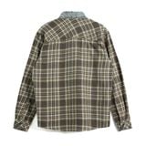  DENIM COLLAR FLANNEL - OLIVE HAZE 