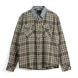  DENIM COLLAR FLANNEL - OLIVE HAZE 