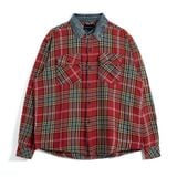 DENIM COLLAR FLANNEL - CARDINAL 
