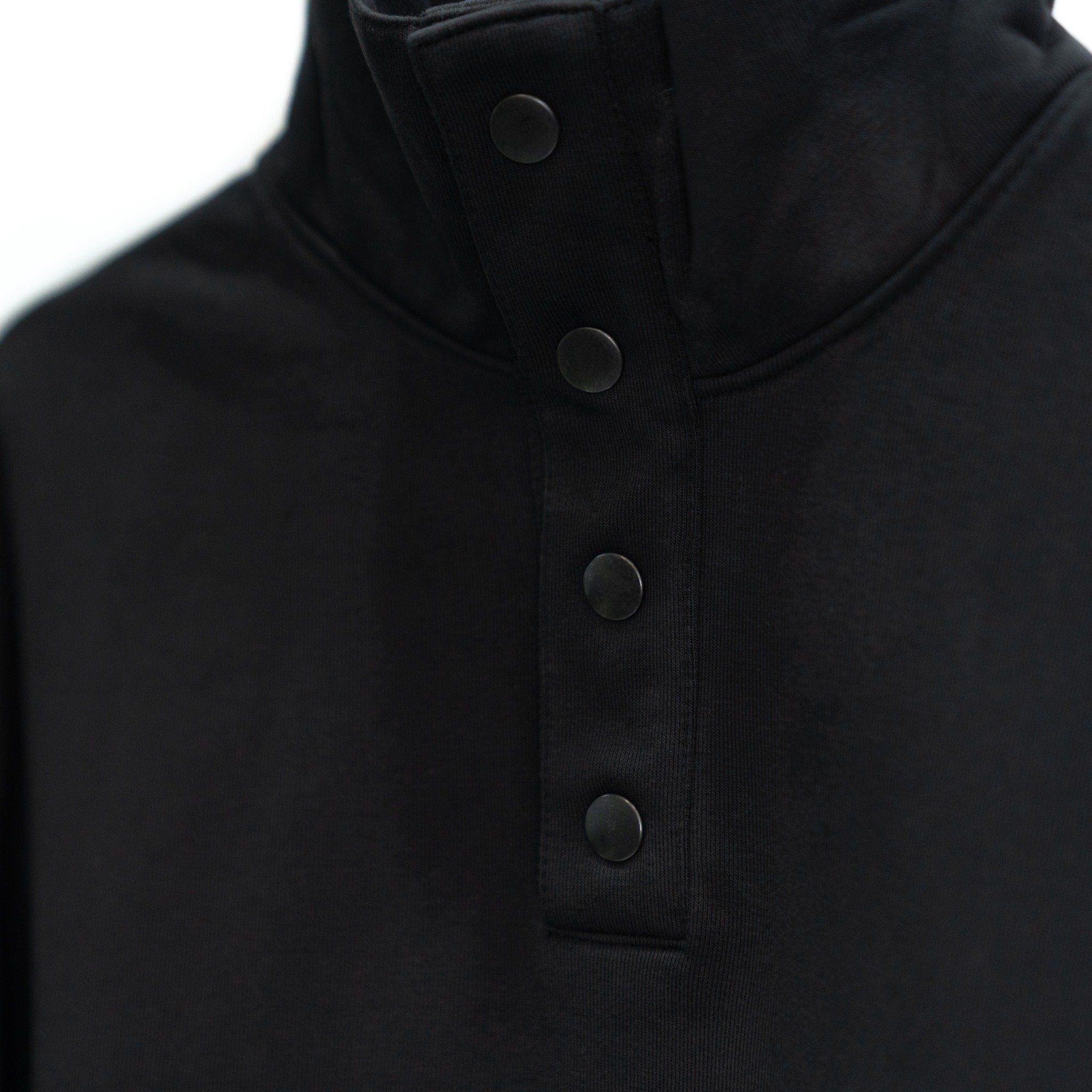  HENLEY SWEATER - BLACK 