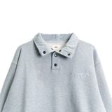  HENLEY SWEATER - HEATHER GREY 