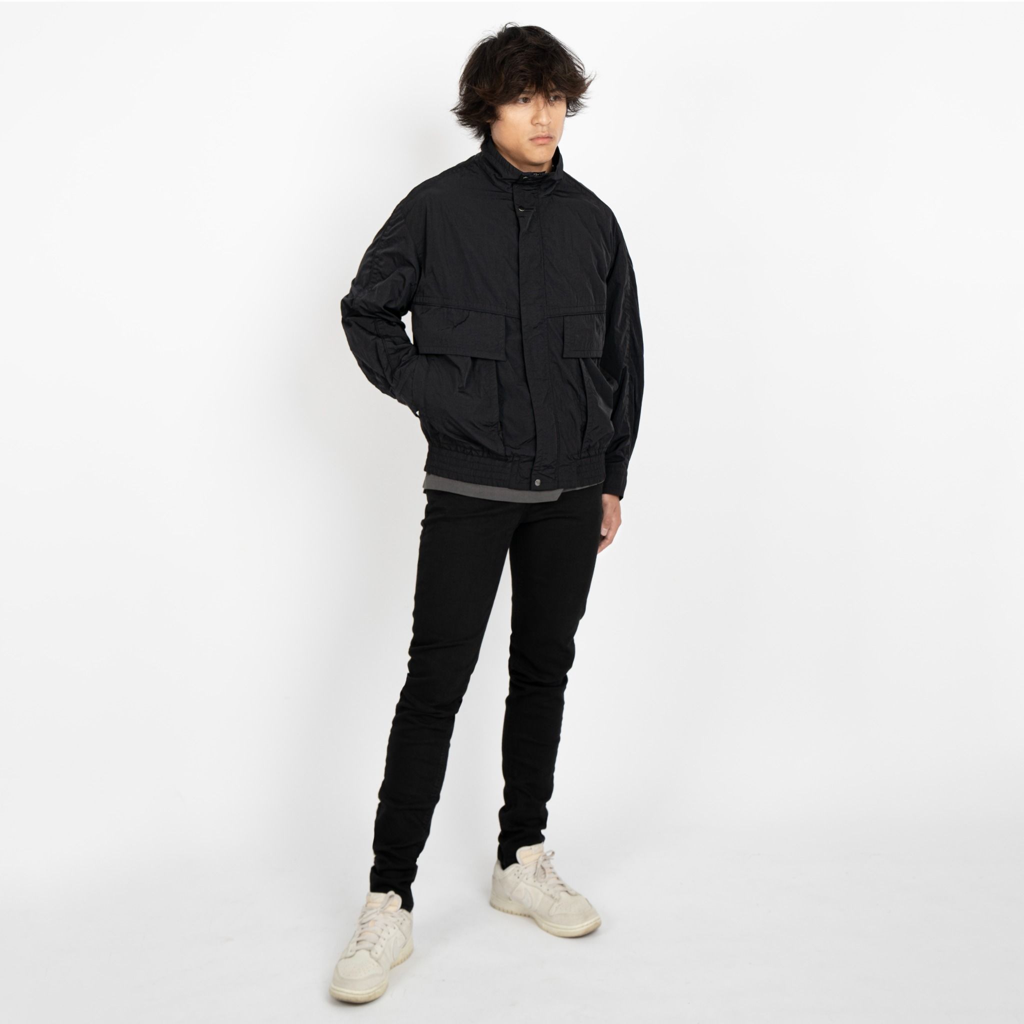  NYLON CARGO JACKET - BLACK 